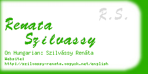 renata szilvassy business card