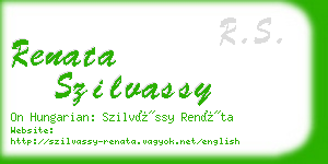 renata szilvassy business card